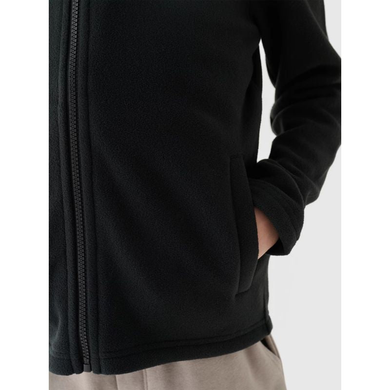 Regular fleece with stand-up collar for boys 4F Junior 4FJWMM00TFLEM245-20S *Kategoria tymczasowa Your Sports Performance