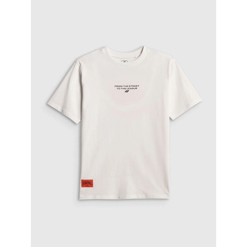 Boy's loose T-shirt with print 4F 4FJRSS26TTSHM3835-10S