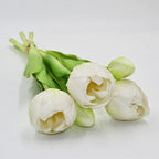 BOUQUET OF 5 WHITE PEONY TULIPS 39 CM LIFE-LIKE SPRING DECORATION Home and Garden/Equipment Your Sports Performance