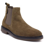 Men's leather Chelsea boots, khaki, Big Star UU174277