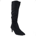 Sergio Leone KZ-28 Black Suede Insulated Low Heel Boots