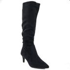 Sergio Leone KZ-28 Black Suede Insulated Low Heel Boots