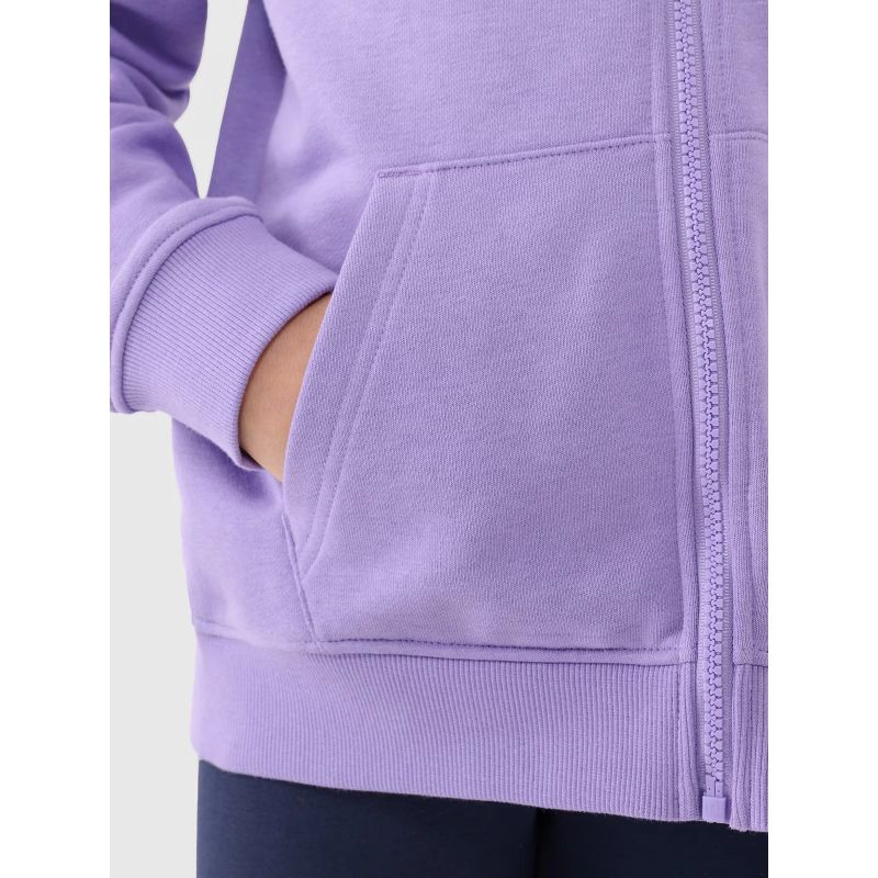 Girls' sweatshirt with a zipper and hood 4F 4FJWSS25TSWSF1706-51S *Kategoria tymczasowa Your Sports Performance