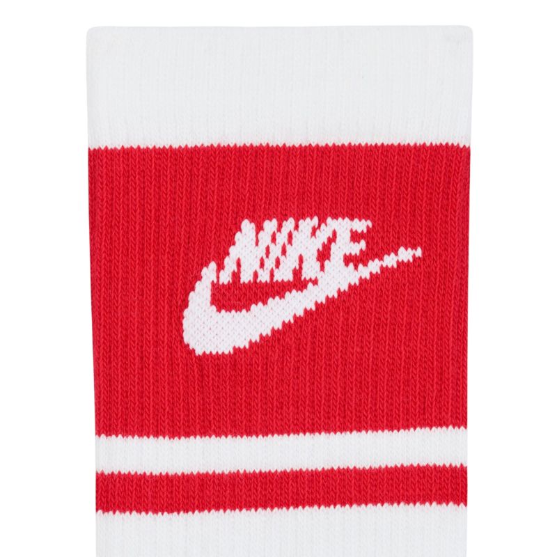 Nike Everyday Elevated Crew Socks 3 Pairs White and Red IM7949 900