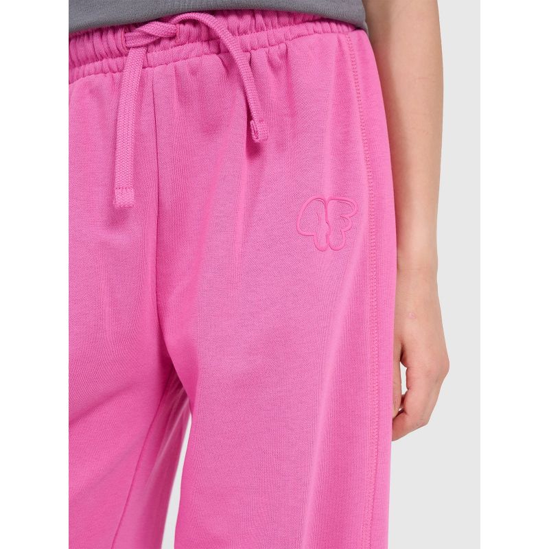 Girls' wide-leg sweatpants 4F 4FJRAW25TTROF1601-54S