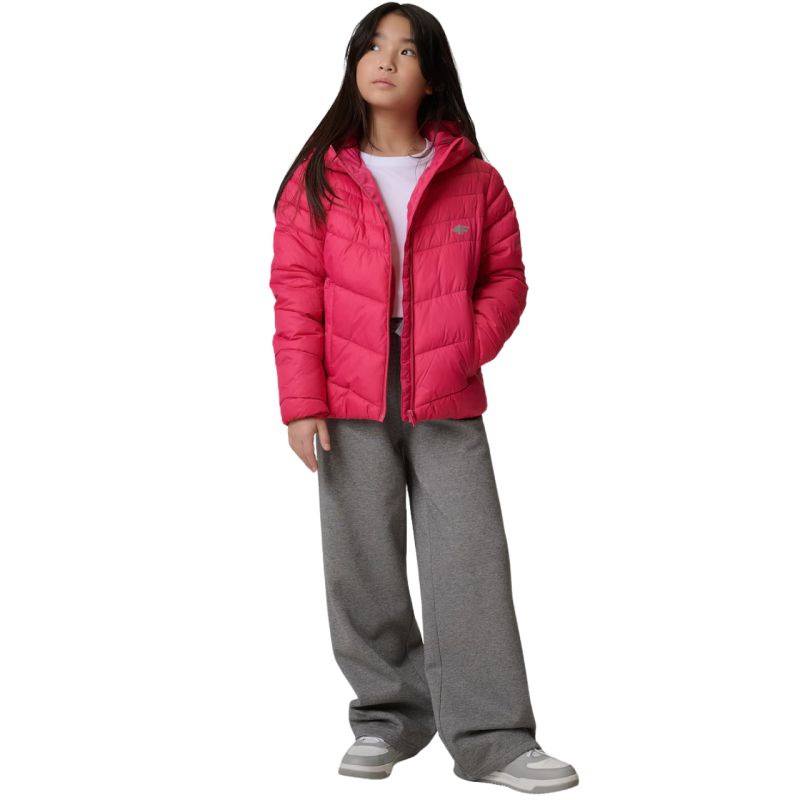 Jacket for girls 4F F0739 fuchsia 4FJWSS26TDJAF0739 55S