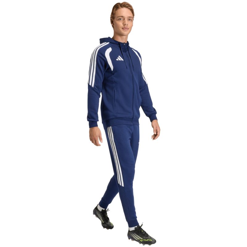 Men's adidas Tiro 26 League Sweat Full Zip Hoodie Navy Blue KF3320