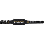 4" GOLD LEATHER BODYBUILDING BELT FOR EXERCISES - RDX S RDX - Pozostałe Your Sports Performance