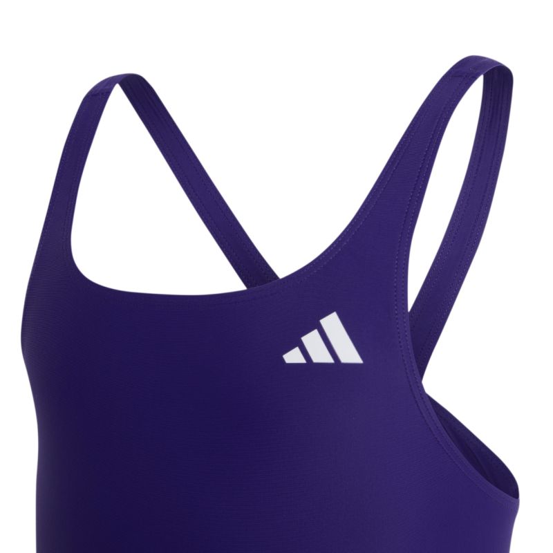 Adidas V-back purple kids' swimsuit KS2955