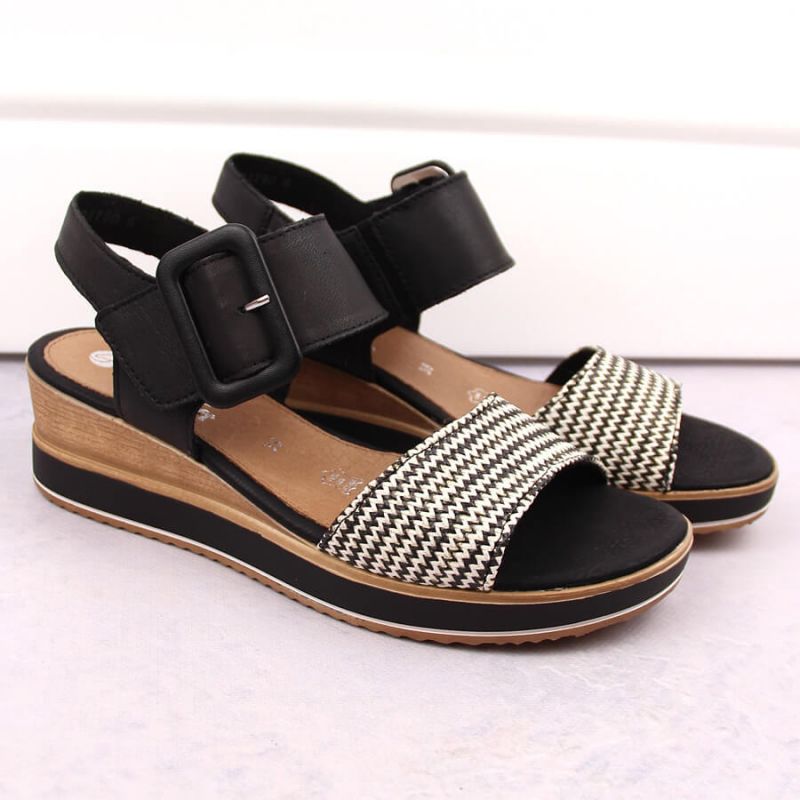 Leather wedge sandals Remonte W RKR646 Footwear/Lifestyle/Rieker Your Sports Performance