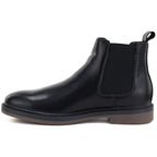Men's leather Chelsea boots, unlined, black, Big Star UU174280