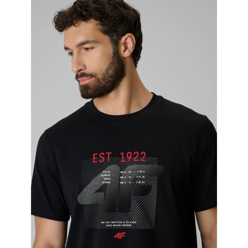 Men's regular printed T-shirt 4F 4FRSS26TTSHM4039-20S