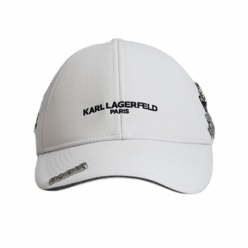 Karl Lagerfeld Paris Strapback White Cap - L5WH7947-wht Odzież/Czapki/Czapki z daszkiem Your Sports Performance