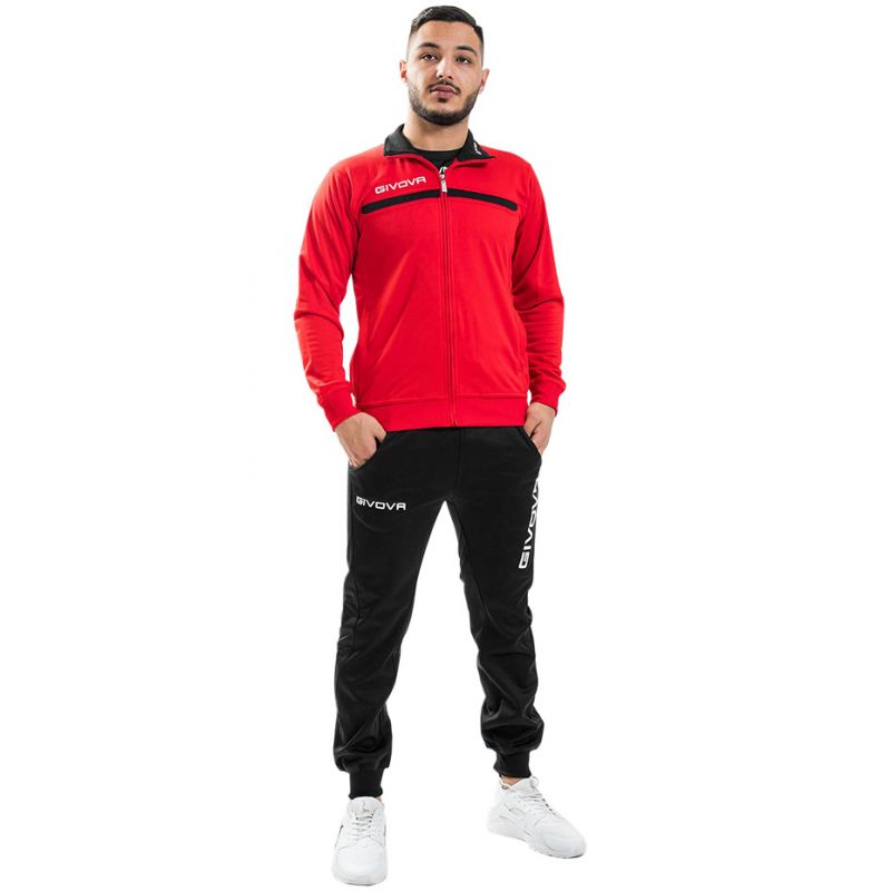 Tracksuit Givova Tuta Givova One M TT012 1210 red/black Clothing/Football/Mężczyźni/Givova Givova