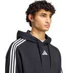 Men's adidas Essentials 3-Stripes French Terry Hoodie Black KY6605