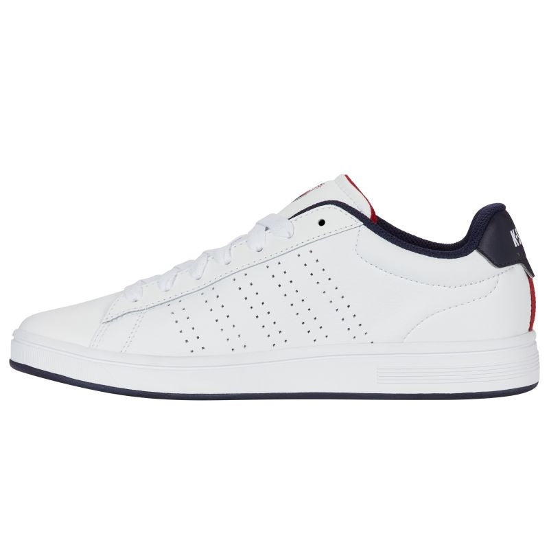 K-Swiss COURT BASE II WHITE/NAVY/RED-M (04411-130-M)