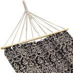 GARDEN HAMMOCK FOR 1 PERSON 200X100CM WITH SPREADER BAR ETHNO BLACK AND WHITE Home and Garden/Garden Your Sports Performance
