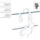UMBRO INOX EXTENSION BAR ADJUSTABLE 62-100CM Sport/Siłownia I Fitness/Sprzęt Siłowy/Drążki I Poręcze Your Sports Performance