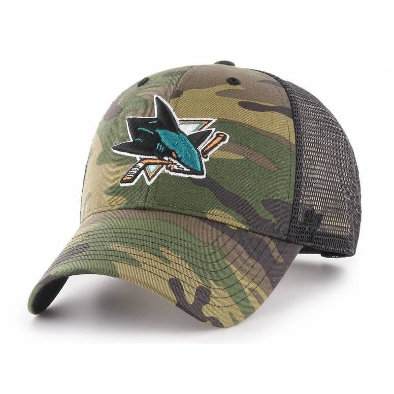 47 Brand NHL San Jose Sharks Trucker Camo Cap - H-CBRAN22GWP-CM Odzież/Czapki/Czapki z daszkiem Your Sports Performance