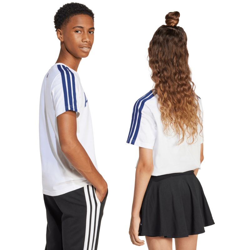adidas Codes Collegiate Graphic Kids' T-Shirt, White, JI6674