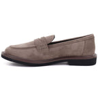 Women's suede lords shoes beige Vinceza 62335