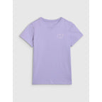 Girls' regular printed T-shirt 4F 4FJRAW25TTSHF3199-52S *Kategoria tymczasowa Your Sports Performance