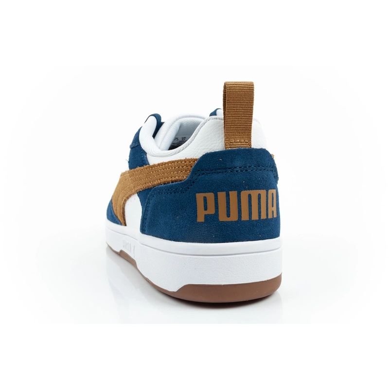 Puma Rebound v6 men's sports sneakers fashionable comfortable white navy brown Puma