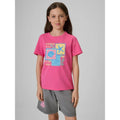 Girls' regular printed T-shirt 4F 4FJRSS26TTSHF4418-54S