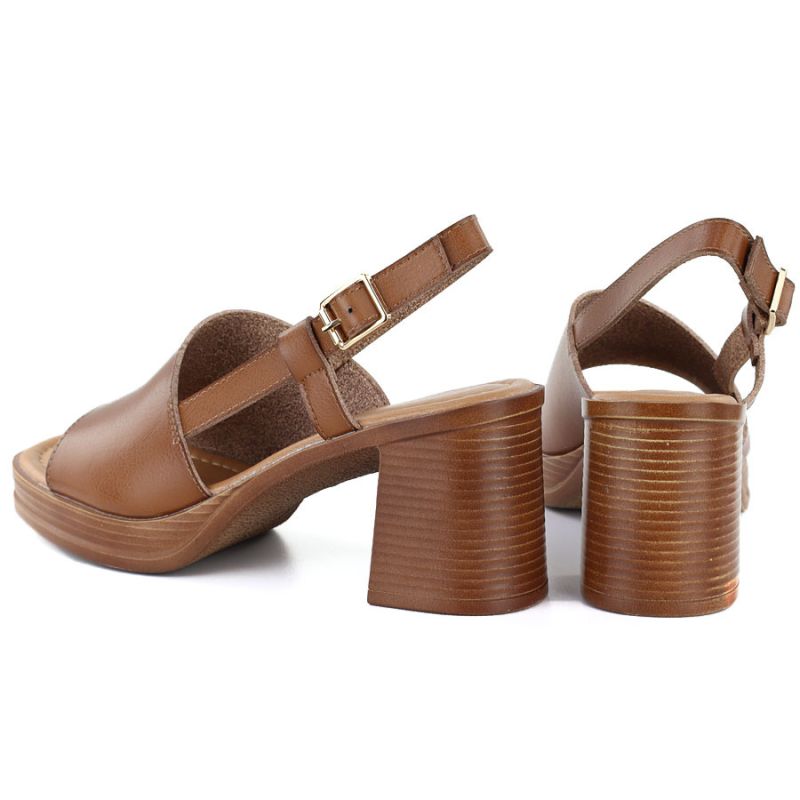 Women's brown high-heel sandals Potocki 54324 To be categorized Your Sports Performance