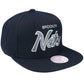 Mitchell &amp; Ness NBA Brooklyn Nets Team Script 2.0 Snapback Nets Cap HHSS3280-BNEYYPPPBLCK Clothing/Basketball/Mitchell & Ness Your Sports Performance