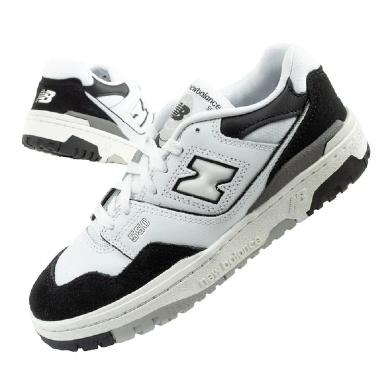 New Balance 550 youth sports shoes sneakers leather fashionable black white New Balance