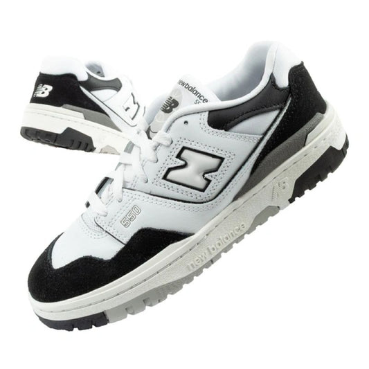 New Balance 550 youth sports shoes sneakers leather fashionable black white New Balance