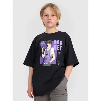 Boy's oversize T-shirt with print 4F 4FJRAW25TTSHM3062-20S 4f