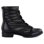 Women's mesh ankle boots with flowers, black, Jezzi 130 To be categorized Your Sports Performance