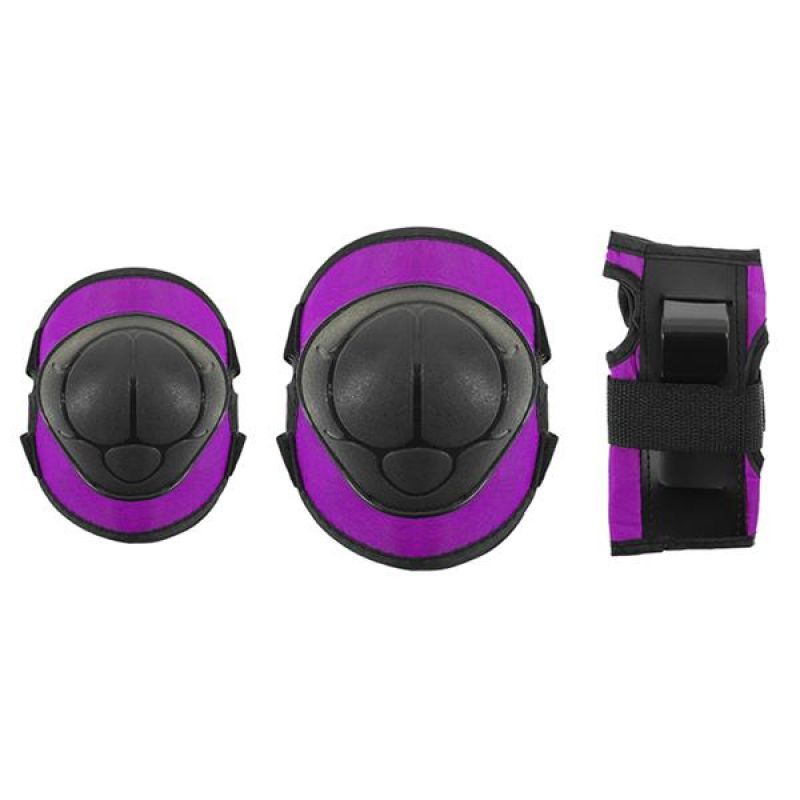 Protectors set Nils Extreme PURPLE size M H110 Accessories/Protectors and knee pads Your Sports Performance