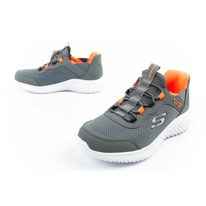 Skechers Bounder Slip-ins Junior Children's Sports Shoes Gray Skechers