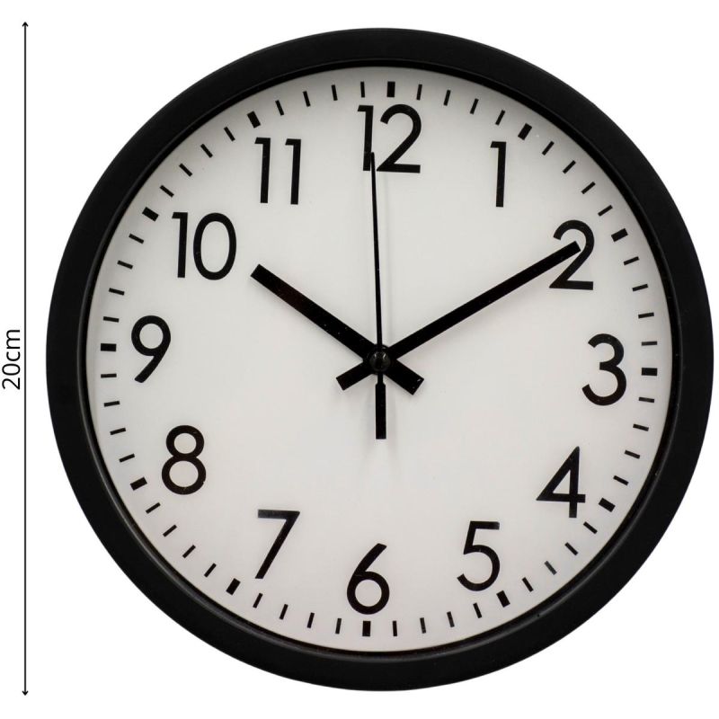 PP WALL CLOCK 20CM BLACK Home and Garden/Equipment Your Sports Performance