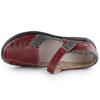 Women's comfortable burgundy openwork Velcro shoes Unisoft 9955 To be categorized Your Sports Performance