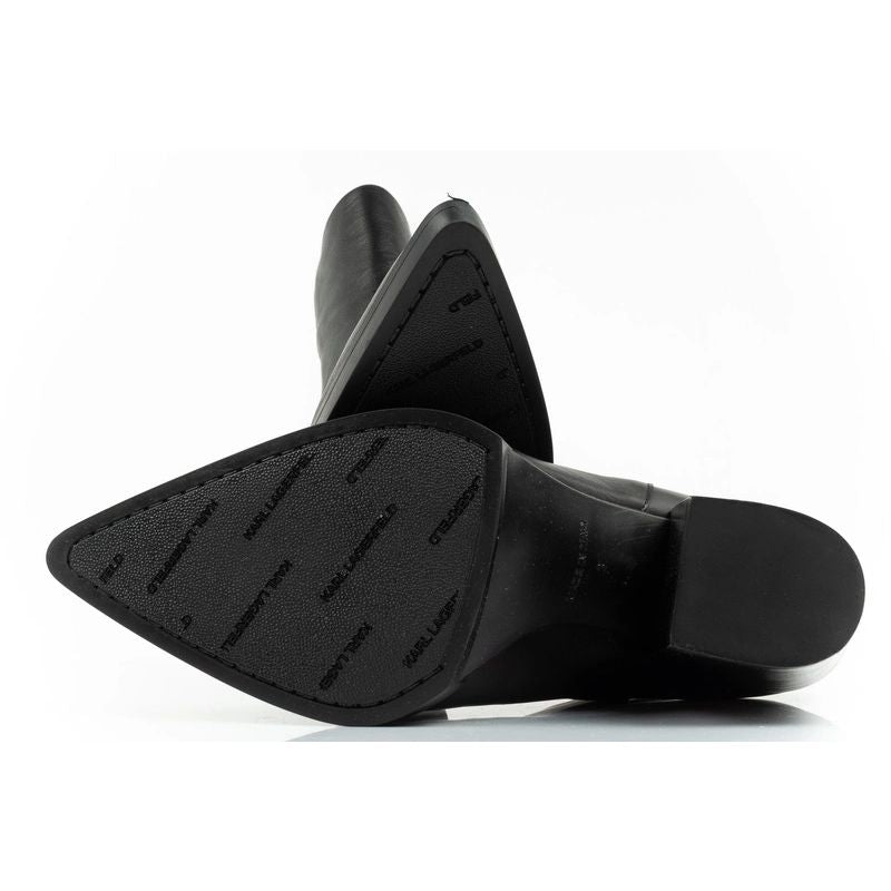 Karl Lagerfeld Cowboy Boots Women's Leather Cowboy Boots Black In preparation Your Sports Performance