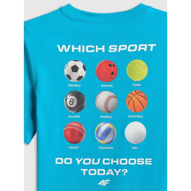 Boy's regular printed T-shirt 4F 4FJRSS26TTSHM3832-33S 4f