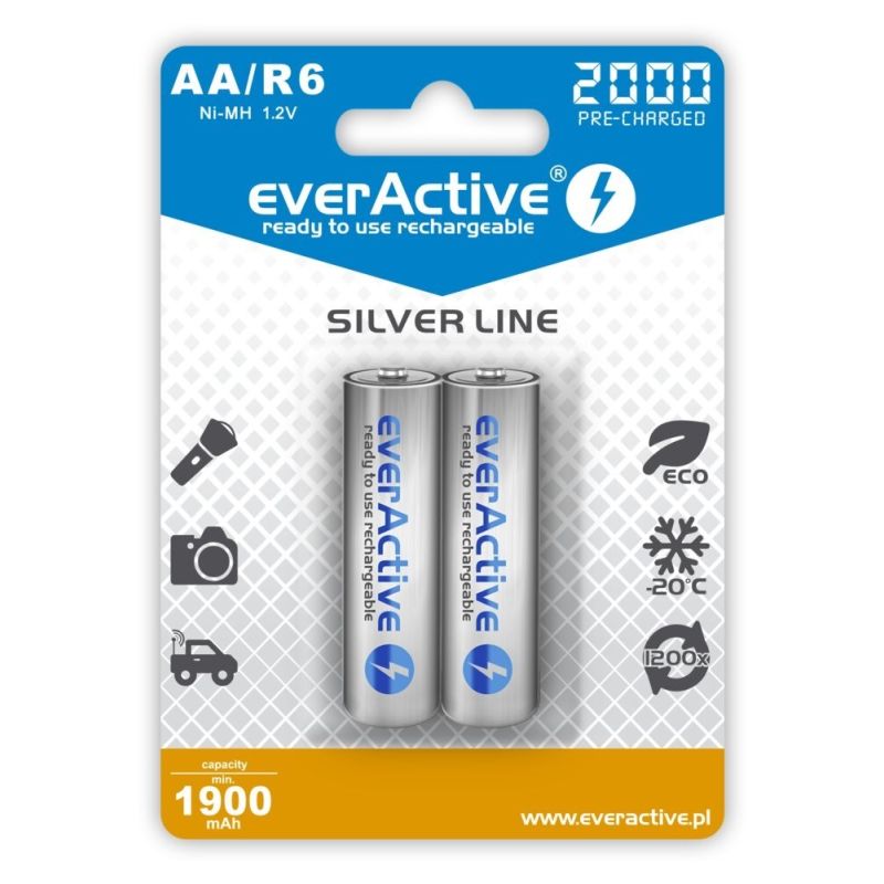 EVERACTIVE AA BATTERIES 2000 MAH - 2 PIECES EVHRL6-2000 Baterie, akumulatorki i ładowarki/Akumulatorki Your Sports Performance
