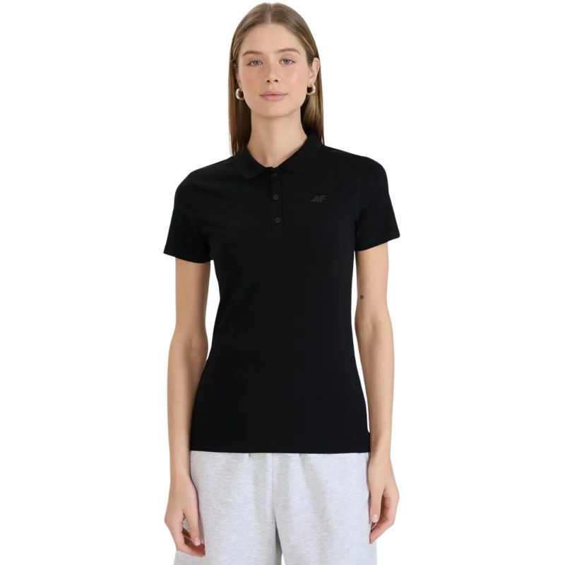 Women's polo shirt 4F F0768 deep black 4FWMM00TPTSF0768 20S