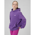 Girls' loose sweatshirt with hood 4F 4FJRSS26TSWSF3040-50S 4f