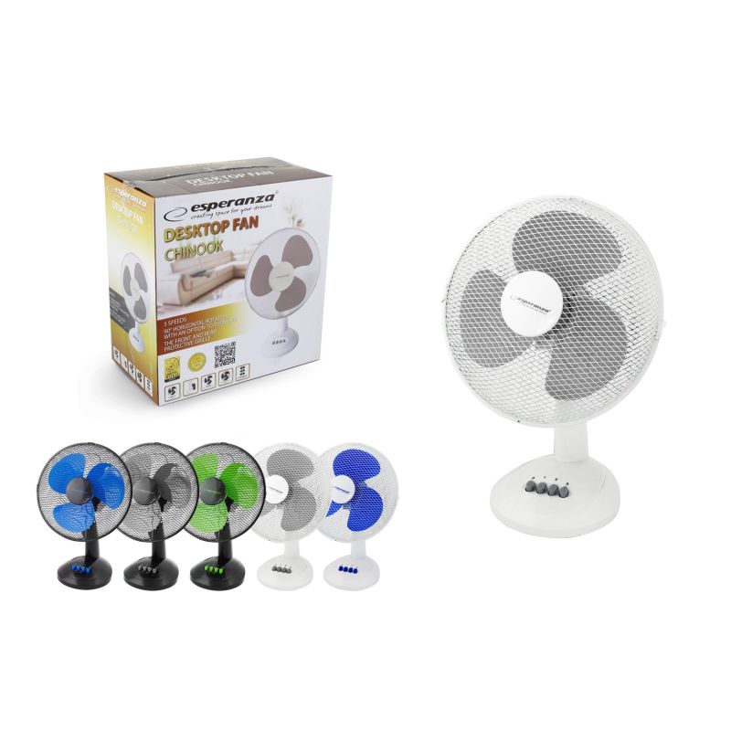Esperanza Chinnok EHF003WE desk fan (white, gray) AGD - Produkty/Wentylatory Your Sports Performance