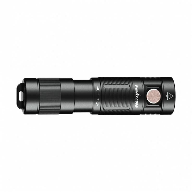 Fenix 600lm 124m LED Pocket Flashlight USB-C on Keychain - E09R *Kategoria tymczasowa Your Sports Performance
