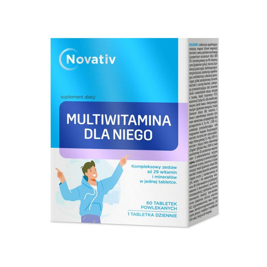 Novativ Multivitamin for Him 60 coated tablets Import z Action/Odżywki i suplementy/Suplementy diety Your Sports Performance