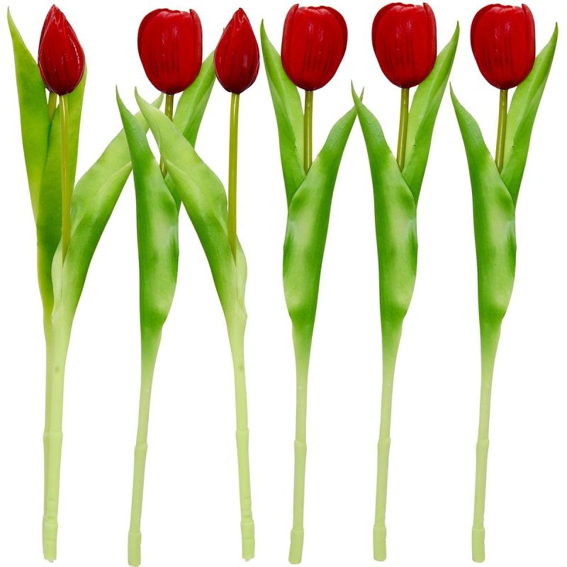 BOUQUET OF 7 RED TULIPS 31 CM LIKE LIFE SPRING DECORATION Home and Garden/Equipment Your Sports Performance