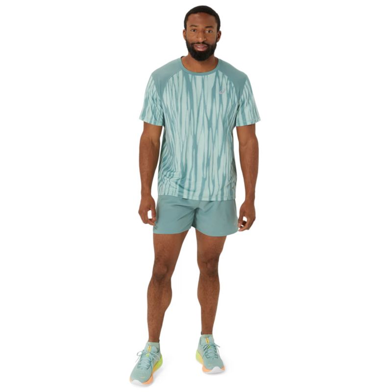 Asics Road All Over Print SS Top M 2011D092-300 T-shirt Clothing/Running Asics