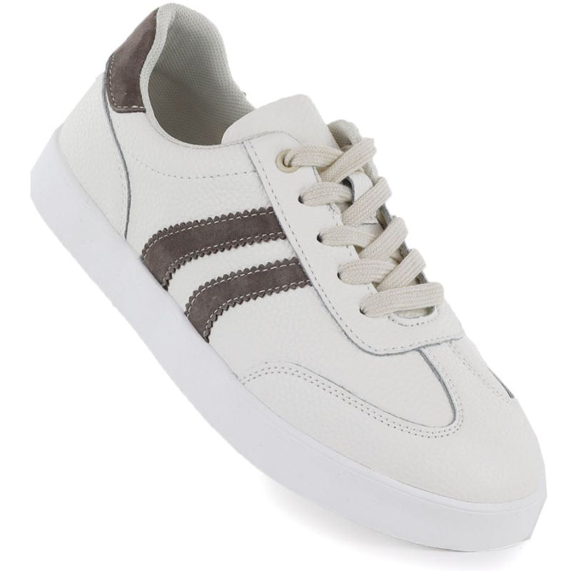 Cream women's leather shoes Vinceza 41505 Vinceza