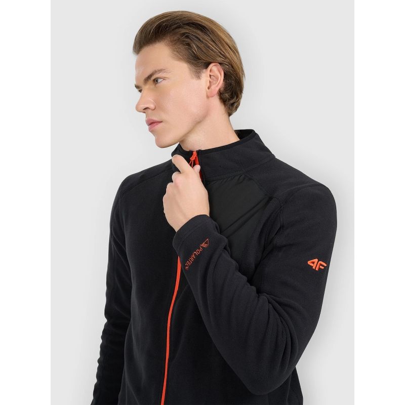Polartec regular men's fleece with stand-up collar 4F 4FWAW25TFLEM333-020S 4f